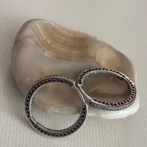 Pandora Pave Sparkling Hoop Earrings